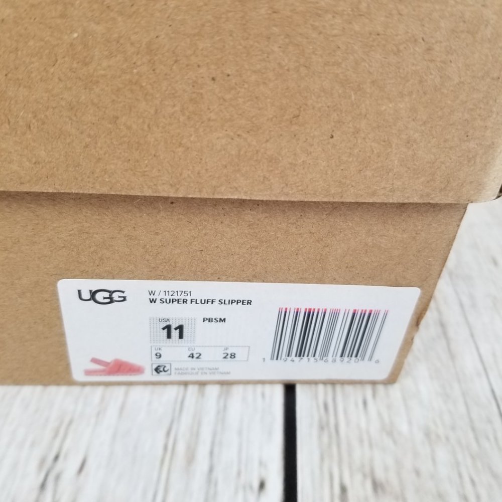 UGG Super Fluff Slipper Size 11 Pink New - Picture 10 of 10